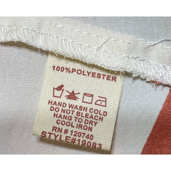 Mystree Tank Top Blouse Sleeveless Stripe Orange Green Size S Small - Picture 6 of 6